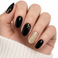 Golden Noir UV-Free Gel Nail Strips – 22 Strips