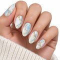 Azure Serenity UV-Free Gel Nail Strips – 22 Strips