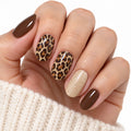 Golden Leopard UV-Free Gel Nail Strips – 22 Strips