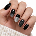 Silver Nightfall UV-Free Gel Nail Strips – 22 Strips