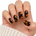 Amber Tortoise UV-Free Gel Nail Strips – 22 Strips
