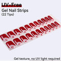 French Design-UV FREE Gel Nail Strips 22 Tips Self Adhesive Gel Nail Stickers