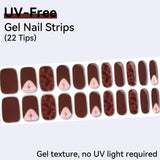 French Design-UV FREE Gel Nail Strips 22 Tips Self Adhesive Gel Nail Stickers