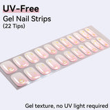 Grade Ombre & Glitter Collection - UV FREE Gel Nail Strips 22 Tips - No Lamp Required