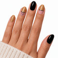 Golden Romance UV-Free Gel Nail Strips – 22 Strips