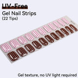 Modern Polka Dot & Abstract Pattern - UV FREE Gel Nail Strips 22 Tips - No-Lamp Required