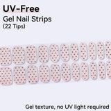 Modern Polka Dot & Abstract Pattern - UV FREE Gel Nail Strips 22 Tips - No-Lamp Required