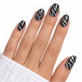 Zebra Dazzle UV-Free Gel Nail Strips – 22 Strips