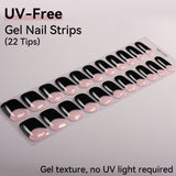 French Design-UV FREE Gel Nail Strips 22 Tips Self Adhesive Gel Nail Stickers
