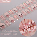 Trendy Animal Print & Abstract Art Collection - UV FREE Gel Nail Strips 22 Tips - No-Lamp Required