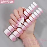 Grade Ombre & Glitter Collection - UV FREE Gel Nail Strips 22 Tips - No Lamp Required
