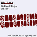 Red Romance Series - UV FREE Gel Nail Strips 22 Tips - No-Lamp Required
