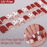 Chic French Tip Collection - UV FREE Gel Nail Strips 22 Tips - No-Lamp Required