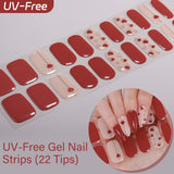 Chic French Tip Collection - UV FREE Gel Nail Strips 22 Tips - No-Lamp Required
