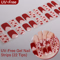 Chic French Tip Collection - UV FREE Gel Nail Strips 22 Tips - No-Lamp Required