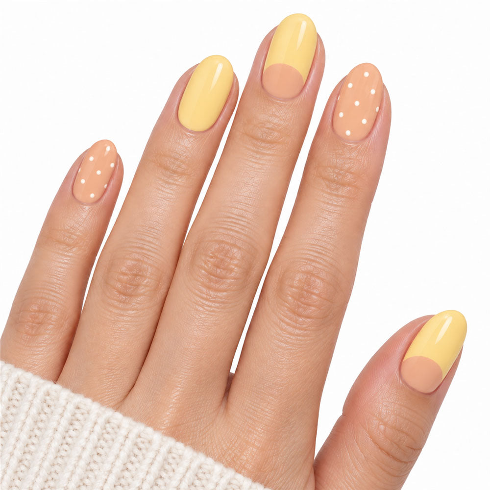 Peach Sunshine UV-Free Gel Nail Strips – 22 Strips