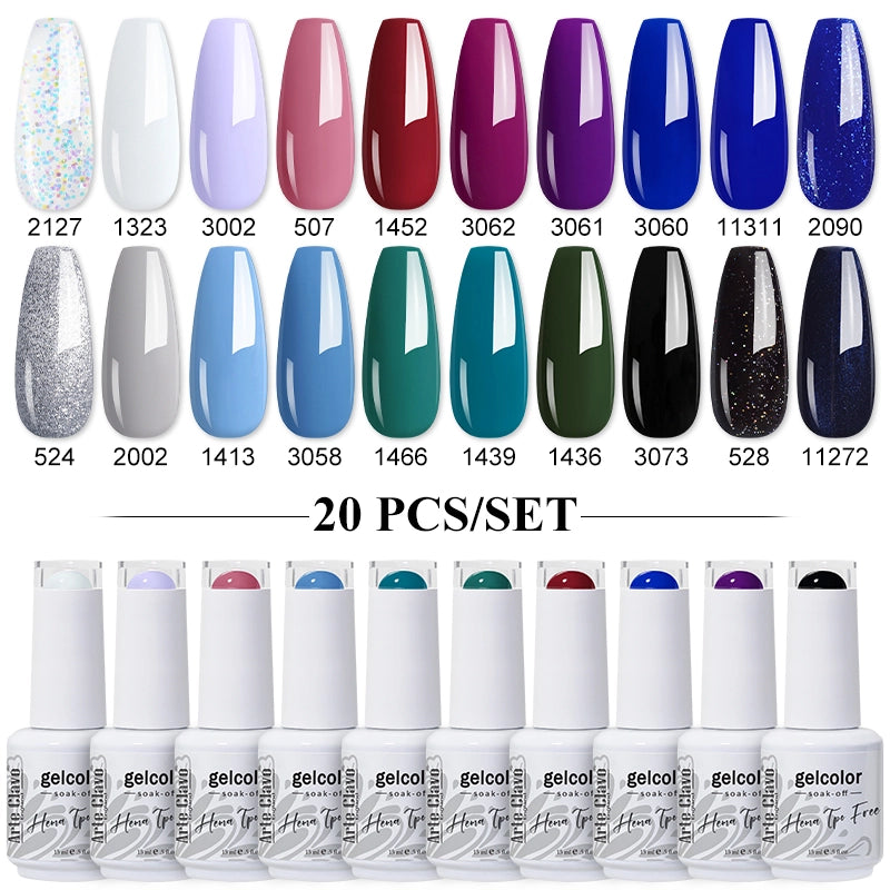 20pcs 15ml Color Gel Nail Polish (20B-CBZBZH01~~CBZBZH20)