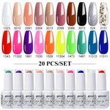 20pcs 15ml Color Gel Nail Polish (20B-CBZBZH01~~CBZBZH20)