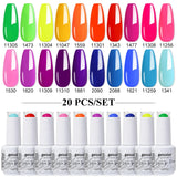 20pcs 15ml Color Gel Nail Polish (20B-CBZBZH01~~CBZBZH20)