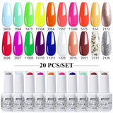 20pcs 15ml Color Gel Nail Polish (20B-CBZBZH01~~CBZBZH20)