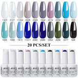 20pcs 15ml Color Gel Nail Polish (20B-CBZBZH01~~CBZBZH20)