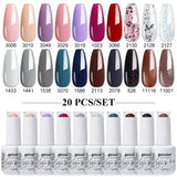 20pcs 15ml Color Gel Nail Polish (20B-CBZBZH01~~CBZBZH20)