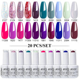 20pcs 15ml Color Gel Nail Polish (20B-CBZBZH01~~CBZBZH20)