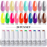 20pcs 15ml Color Gel Nail Polish (20B-CBZBZH01~~CBZBZH20)