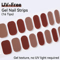 Solid Color-UV FREE Gel Nail Strips 16 Tips