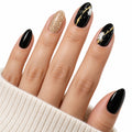 Gilded Onyx UV-Free Gel Nail Strips – 16 Strips