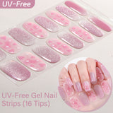 UV FREE Gel Nail Strips 16 Tips