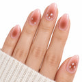 Rosy Stardust UV-Free Gel Nail Strips – 16 Strips