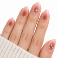 Rosy Stardust UV-Free Gel Nail Strips – 16 Strips