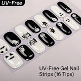 Spooky Gothic Collection - UV FREE Gel Nail Strips 16 Tips | No Lamp Required