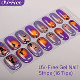 Spooky Gothic Collection - UV FREE Gel Nail Strips 16 Tips | No Lamp Required