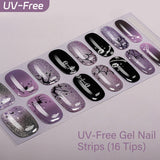 Spooky Gothic Collection - UV FREE Gel Nail Strips 16 Tips | No Lamp Required