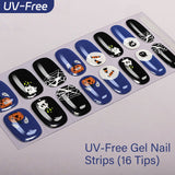 Spooky Gothic Collection - UV FREE Gel Nail Strips 16 Tips | No Lamp Required