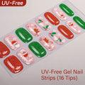 Christmas Edition-UV FREE Gel Nail Strips 16 Tips | No UV Lamp Required