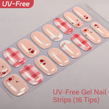 UV FREE Gel Nail Strips 16 Tips