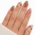 Caramel Latte UV-Free Gel Nail Strips – 16 Strips