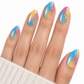 Rainbow Stardust UV-Free Gel Nail Strips – 16 Strips