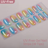 UV FREE Gel Nail Strips 16 Tips