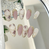 Matte & Liquid Metal Almond Press-on Nails | Modern Minimalist Chrome Art | Reusable Salon-Quality Kit