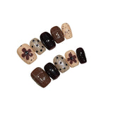 Ultra Short Coffin Handmade Press On Nails Detachable False Nails-Autumn Winter Series
