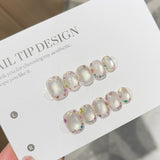 Short Squoval Handmade Press On Nails Collection | Cute Dog, Brown Leopard Cat-Eye, Vintage Star & Celestial Gel Nails