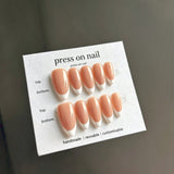 Handcrafted French & Aesthetic Press On Nails | Medium Almond Reusable Fake Nails Collection