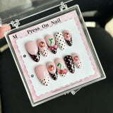 Handcrafted French & Aesthetic Press On Nails | Medium Almond Reusable Fake Nails Collection