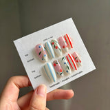 Handcrafted French & Aesthetic Press On Nails | Medium Almond Reusable Fake Nails Collection