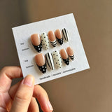 Handcrafted French & Aesthetic Press On Nails | Medium Almond Reusable Fake Nails Collection