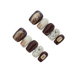 Ultra Short Coffin Handmade Press On Nails Detachable False Nails-Autumn Winter Series